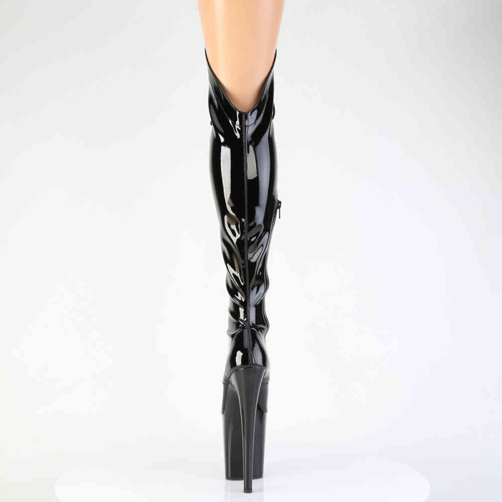 Pleaser - FLAMINGO3014 Plateau Overknee Laarzen - Zwart Product image